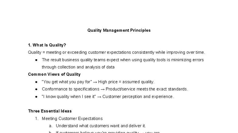 C207 - Data-Driven Decision Making: Quality Management Principles ...