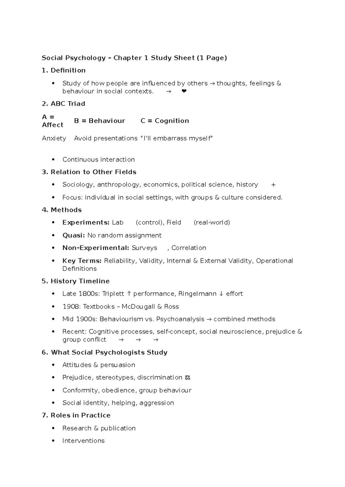 PSSO UNIT 123 TEST 1 - ABC Triad Summary and Key Concepts - Studocu