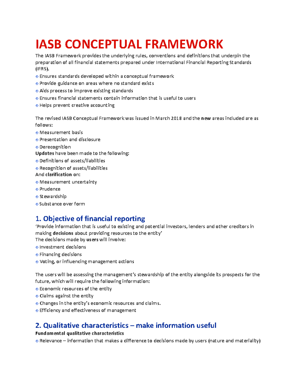 Iasb Framework