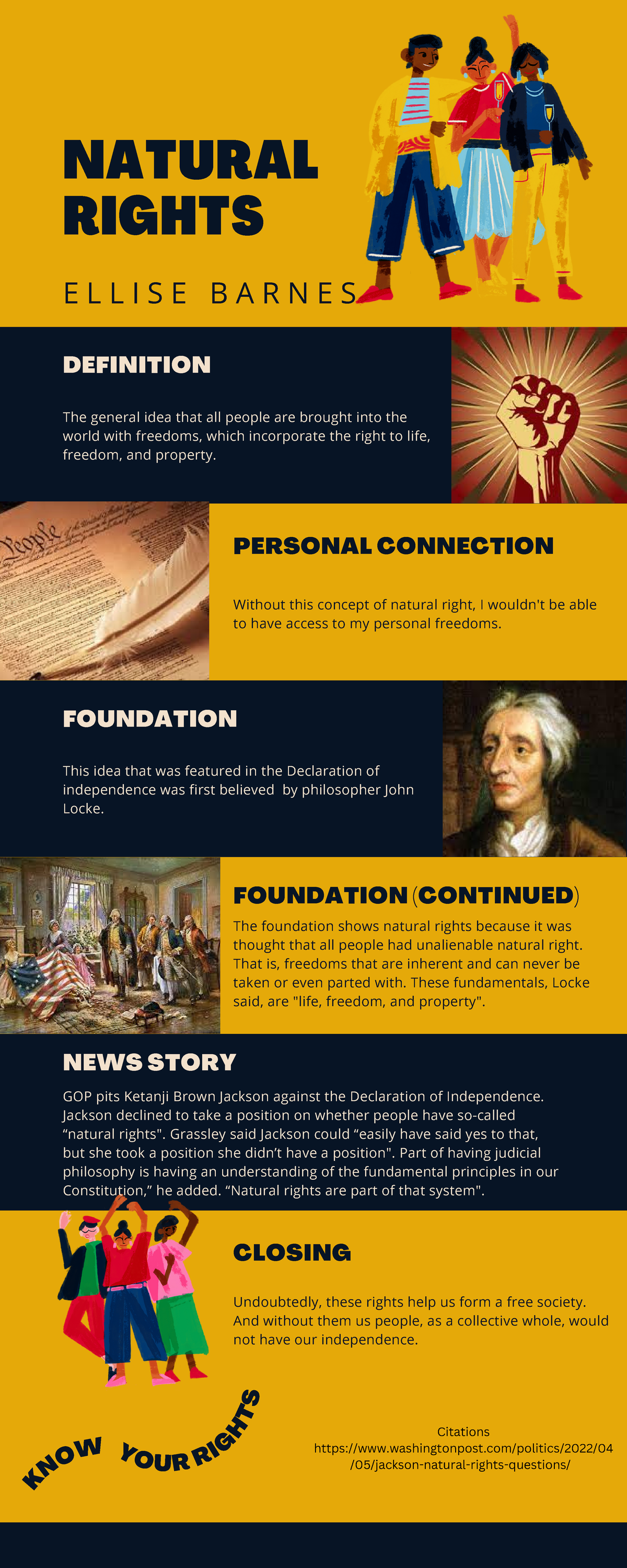 Natural rights - E L L I S E B A R N E S The general idea that all ...