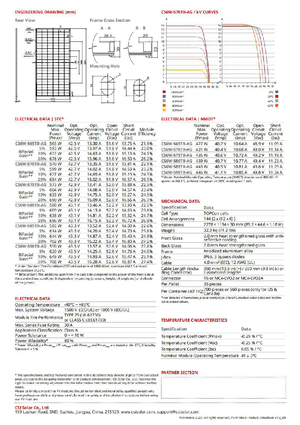 Solar Panel Ratings (645-675W) - Technical Specifications & Data - Studocu