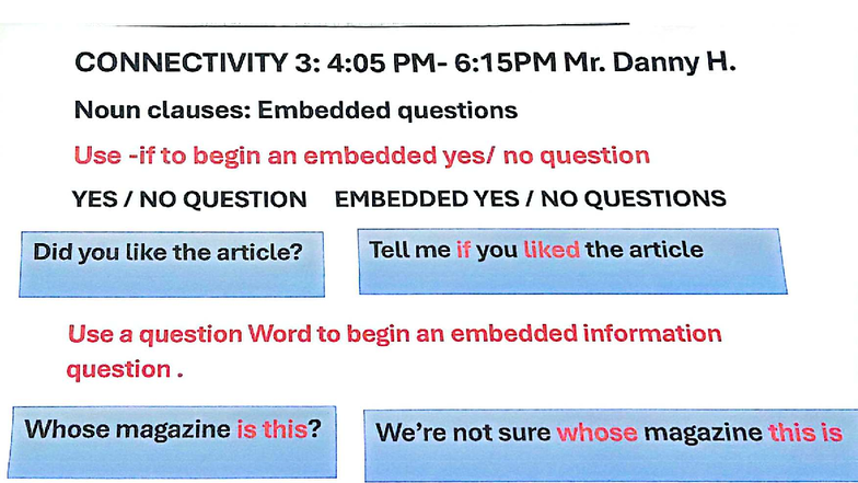 CS: Embedded Yes/No Questions Explained - Studocu