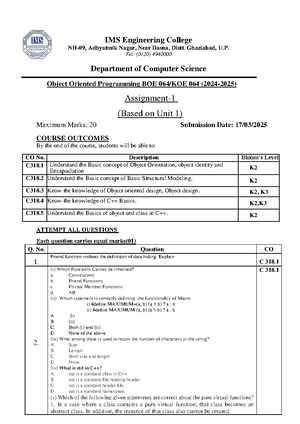 Unit-1 Content - Lecture - 1 Object Oriented System Design Systems ...