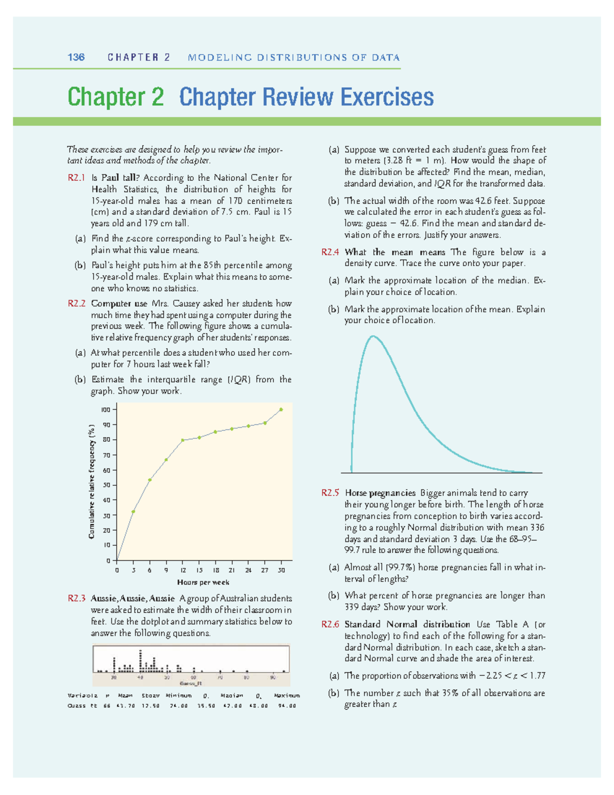 TPS 136 Chapter 2 Review Exercises on Data Distributions - Studocu