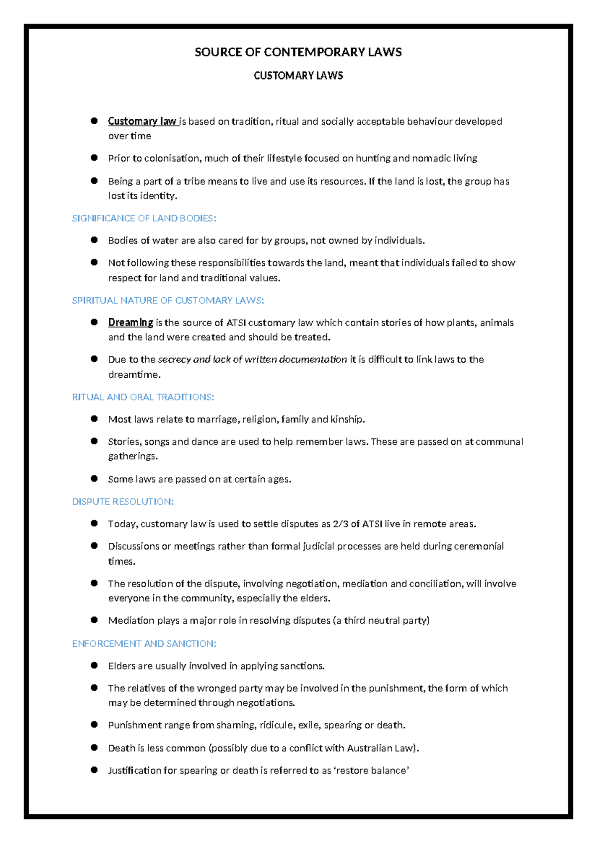 Customary Law in Australia: Understanding ATSI Traditions and Legal ...