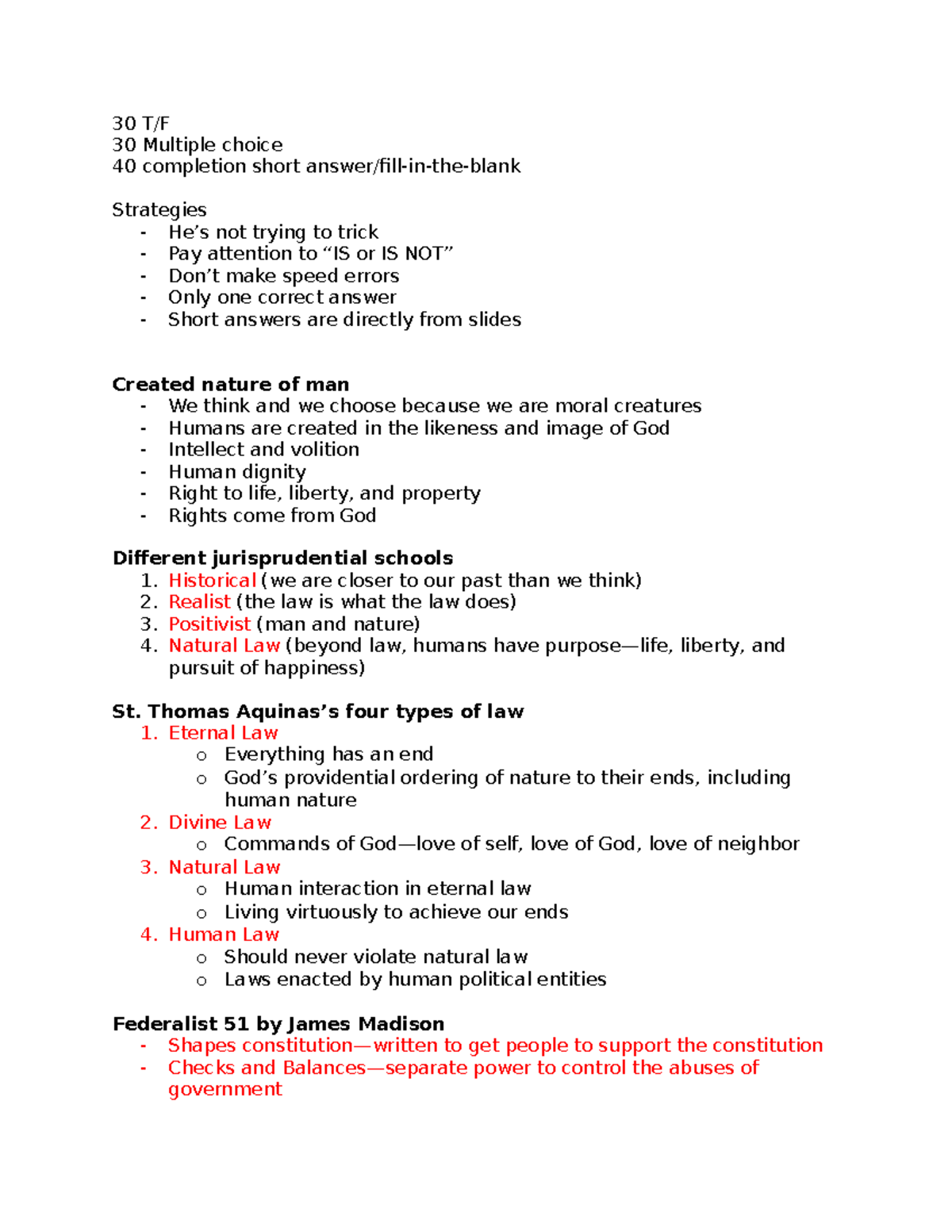 BLAW 101: Exam 1 Study Guide on Law Concepts & Jurisprudence - Studocu
