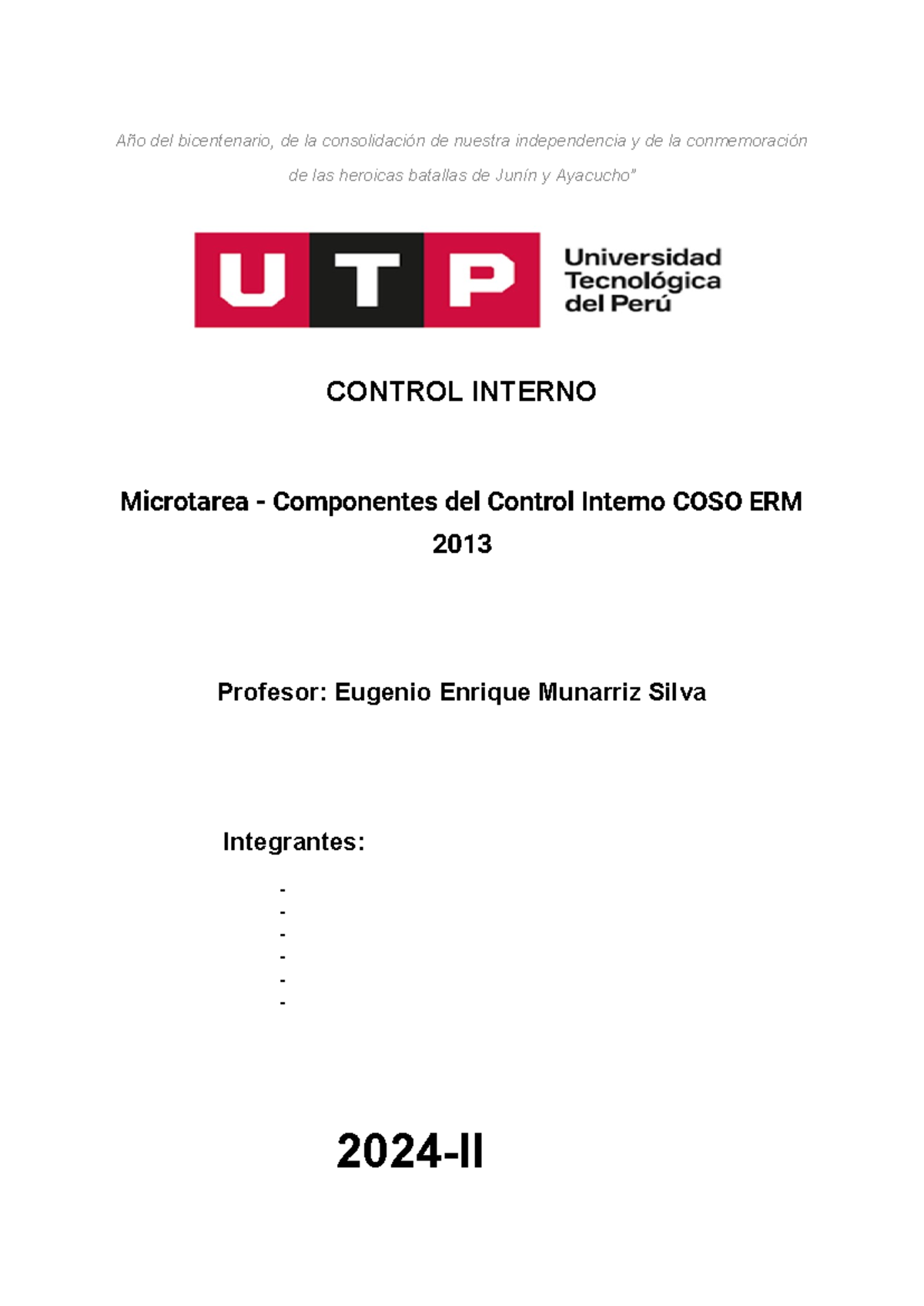 (AC-S09) Microtarea - COSO ERM 2013 y Componentes del Control Interno ...