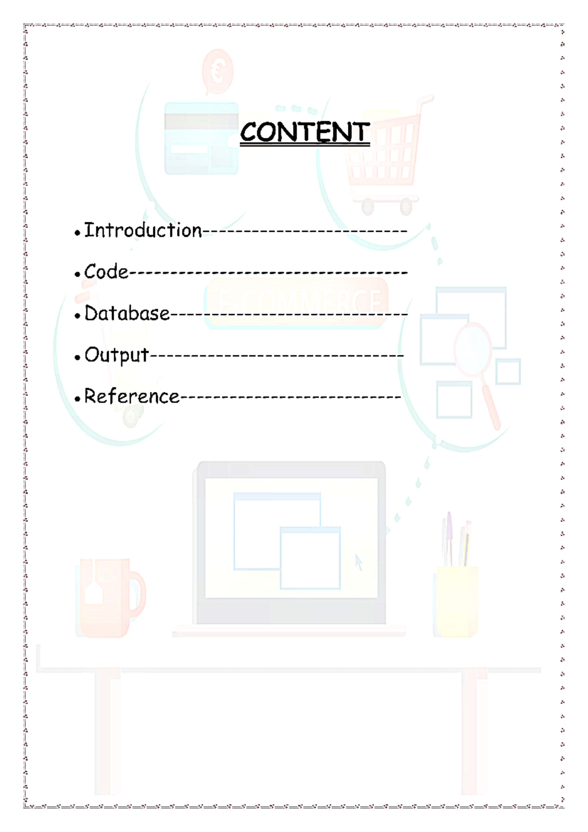 Ecommerce - Computer projects python - CONTENT Introduction Code ...