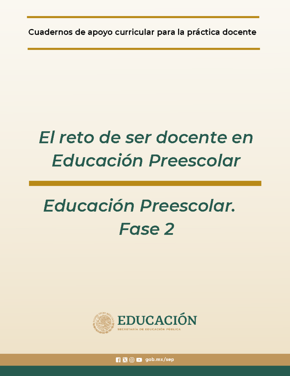 Retos y Reflexiones de la Docencia en Educación Preescolar - Fase 2 ...