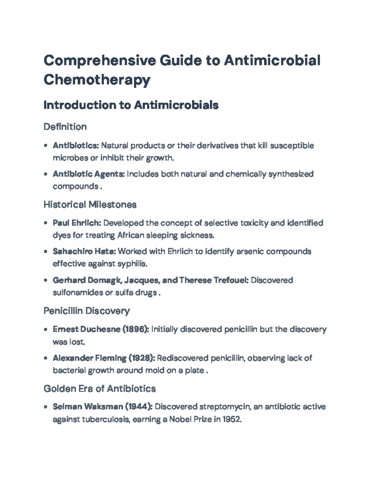 Comprehensive Overview of Antimicrobial Chemotherapy and Resistance ...
