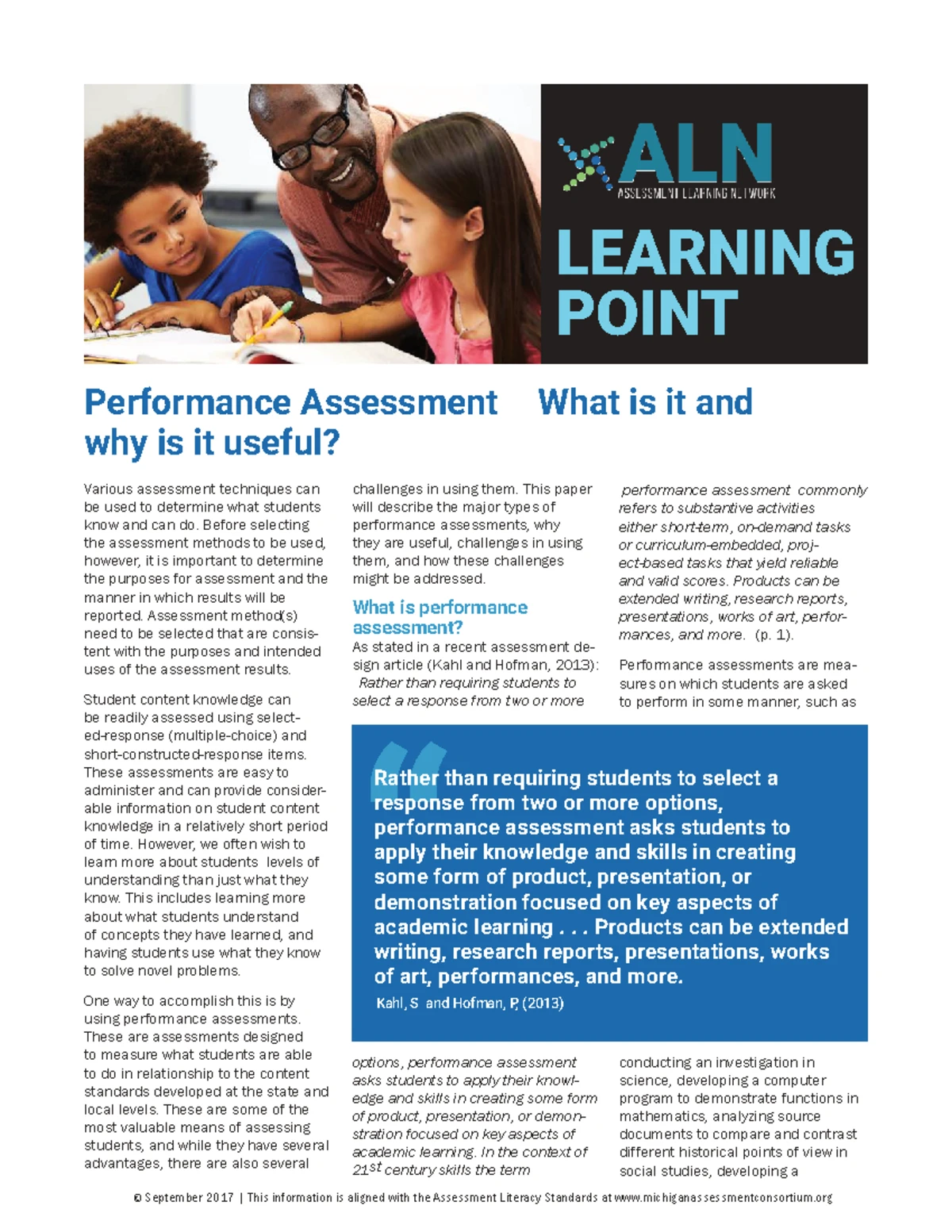 ED369389 - Performance Assessment: Insights and Innovations in ...