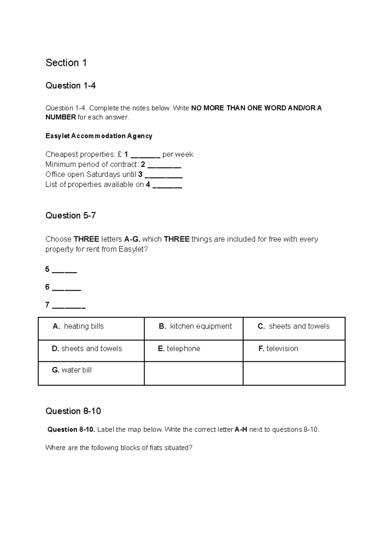 IELTS Listening Practice Test - Sample Questions and Answers - Studocu