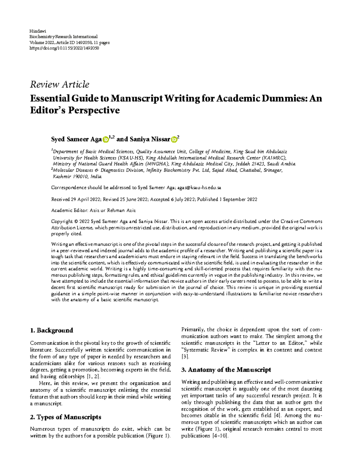 Essential Guide to Manuscript Writing for Academic Success (KSAU-HS ...