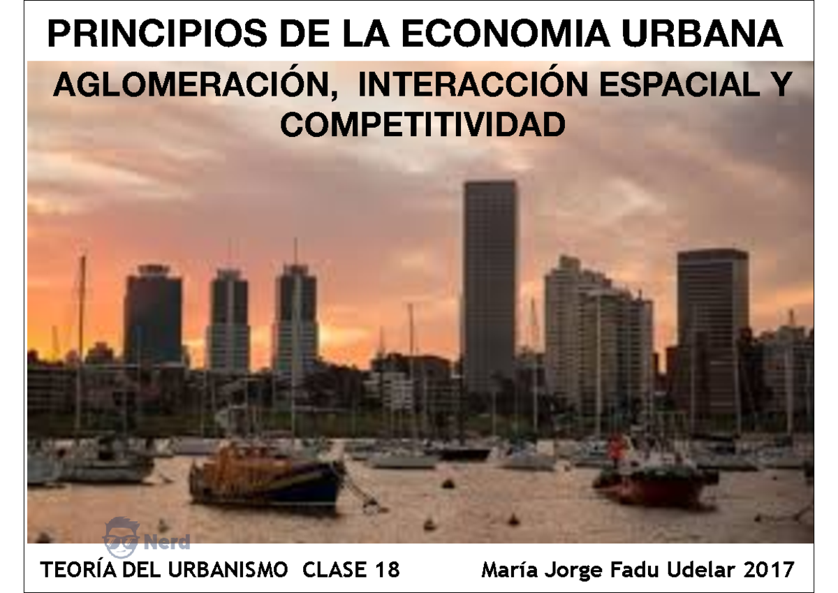 Principios de Economía Urbana: Aglomeración, Interacción y ...