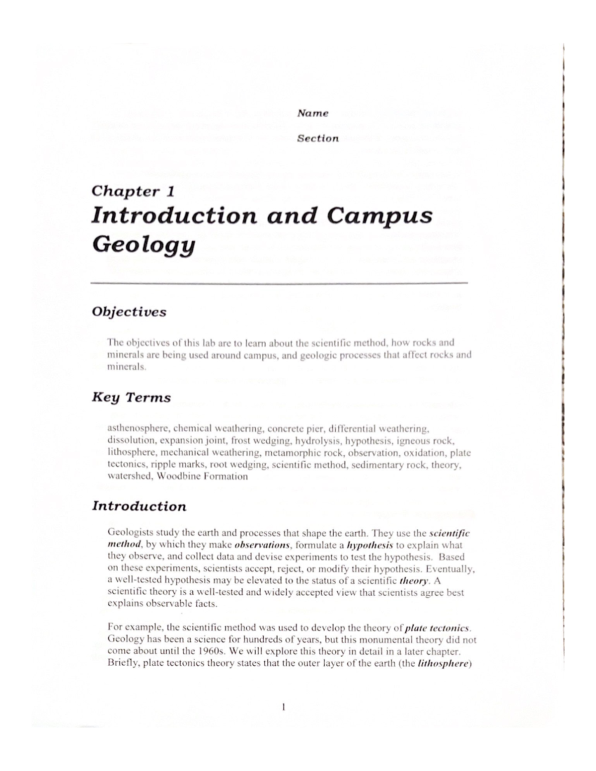 Geology 101: Chapter 1 Overview & Key Concepts in Geology - Studocu