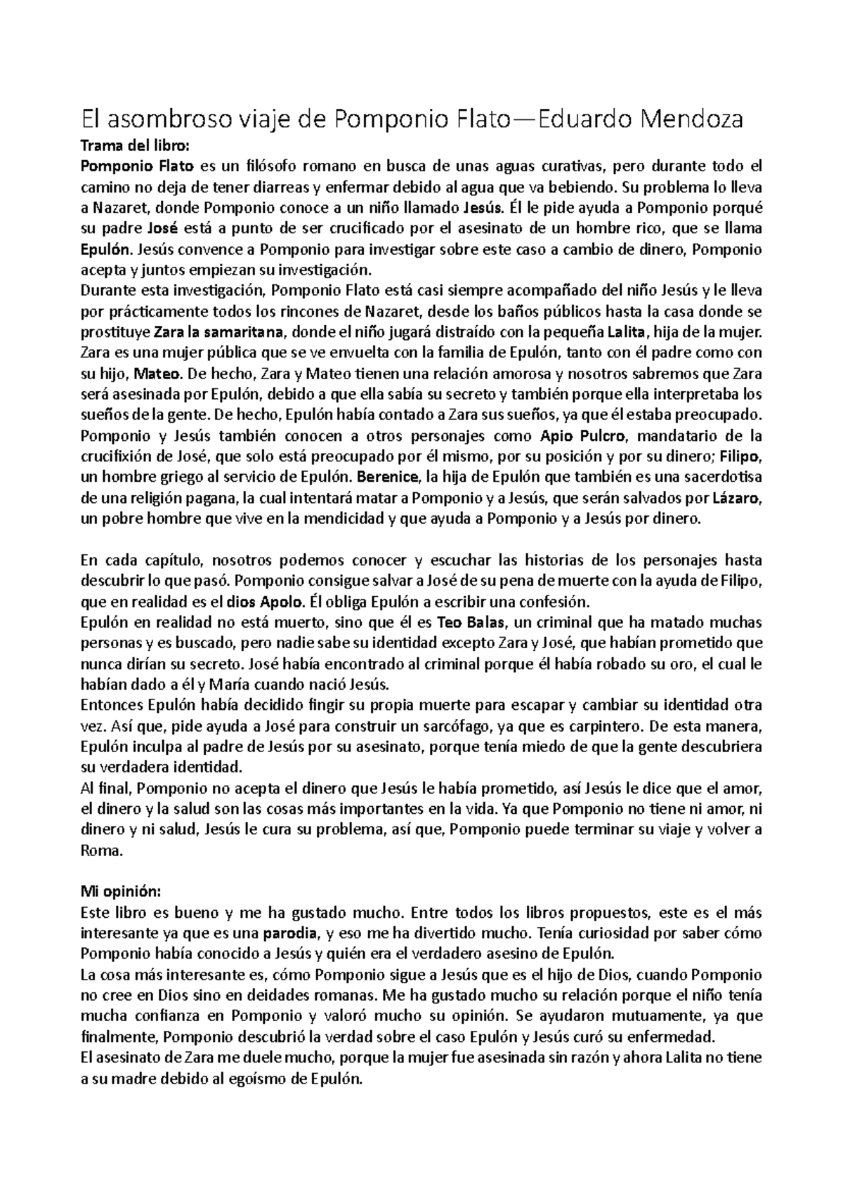 El asombroso viaje de pomponio flato | Portugalessence.com