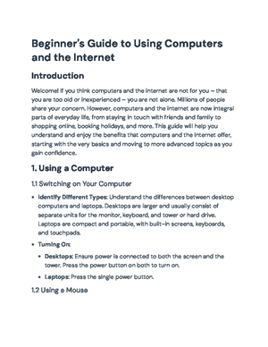 Beginner's Guide to Computers and the Internet: A Step-by-Step Tutorial ...