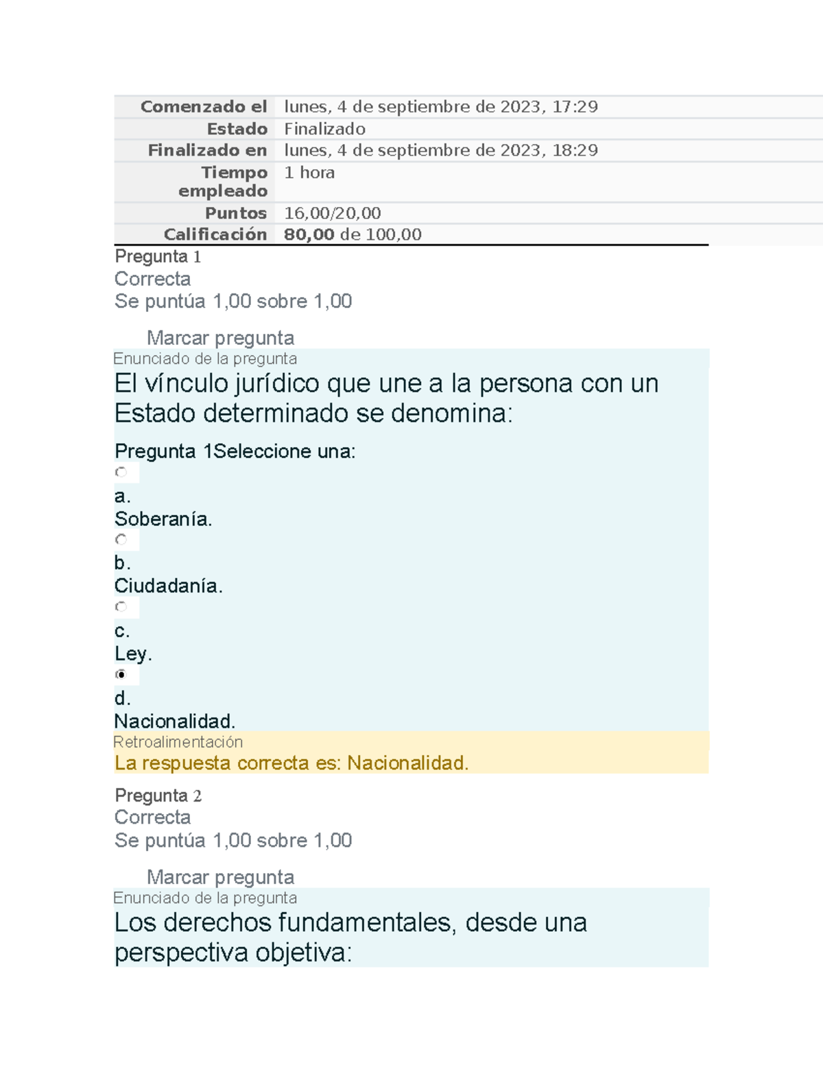 Revisión de la Prueba 2 de Derecho Constitucional 2023 - Studocu