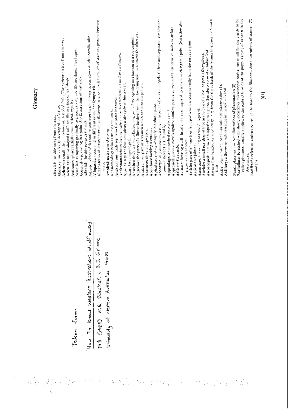 Glossary of Botanical Terms for BIO257 - Studocu