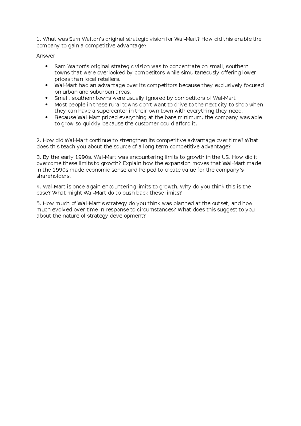Wal-Mart Case Study Evaluation: Strategic Insights and Growth ...