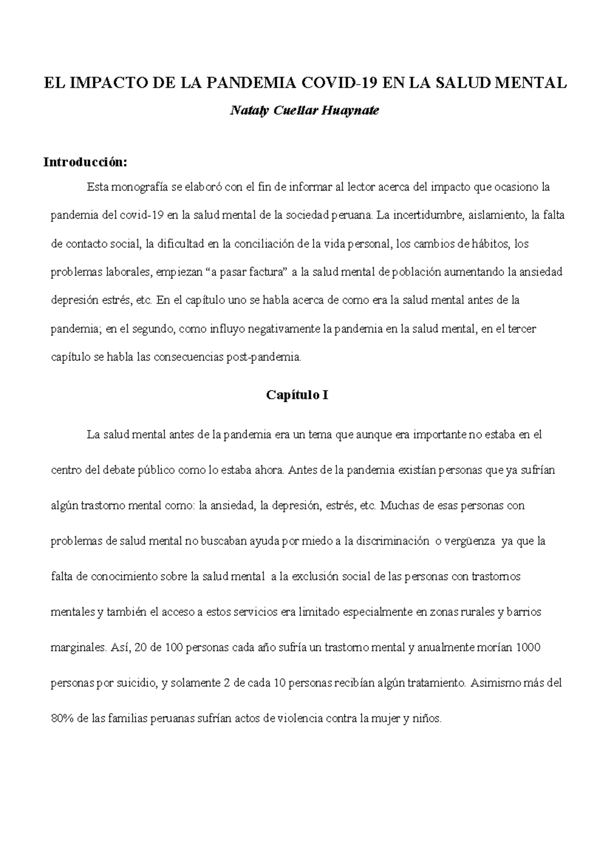 EL Impacto DE LA Pandemia Covid - EL IMPACTO DE LA PANDEMIA COVID-19 EN ...