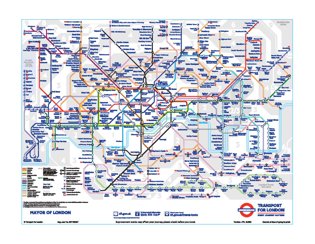 Tube Map November 2022 - Manual Guide for TfL Services - Studocu