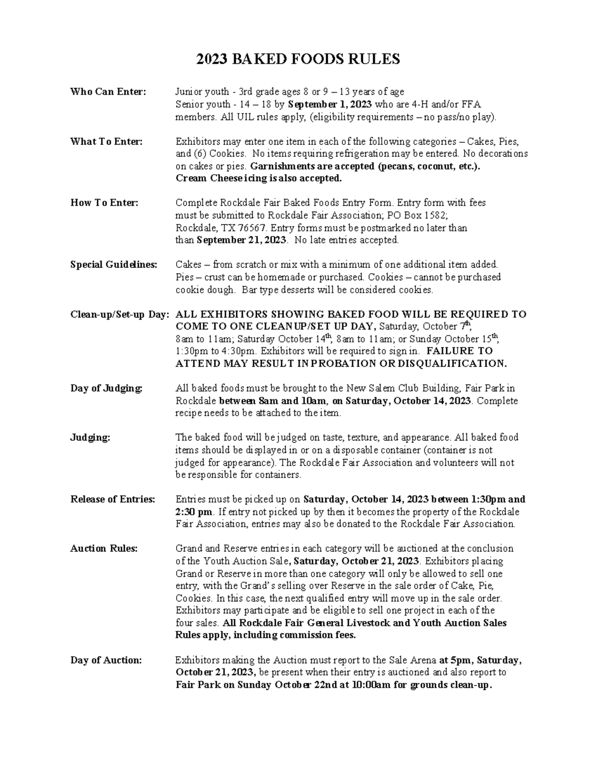2023 baked food rules - Need help - 2023 BAKED FOODS RULES Who Can ...