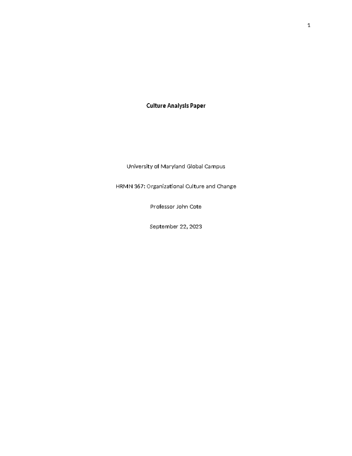 HRMN 367: Culture Analysis Paper on Walmart's Organizational Culture ...