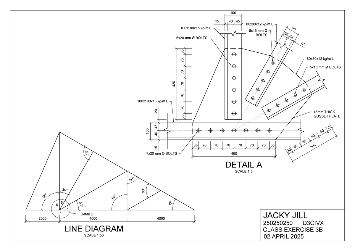 Structural Steel - Class Exercise Three- Class Exercise 3B - 35 70 70 ...