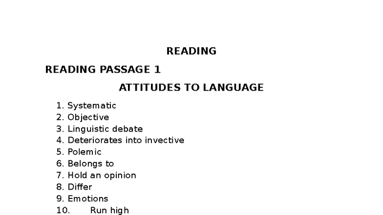 Reading Passage Analysis: Attitudes to Language & Tidal Power (CAM 9 ...