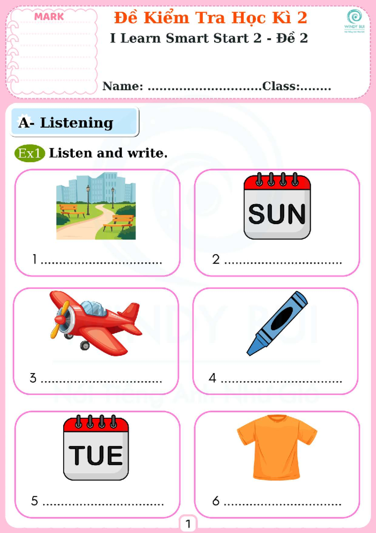 Đề 2 - Listening and Writing Exercises (P2) - Studocu