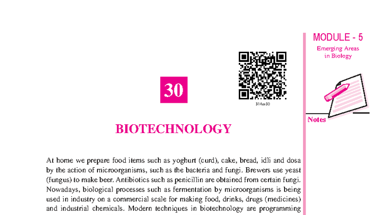 Biology 293: Module 5 - Biotechnology and Its Applications in Industry ...