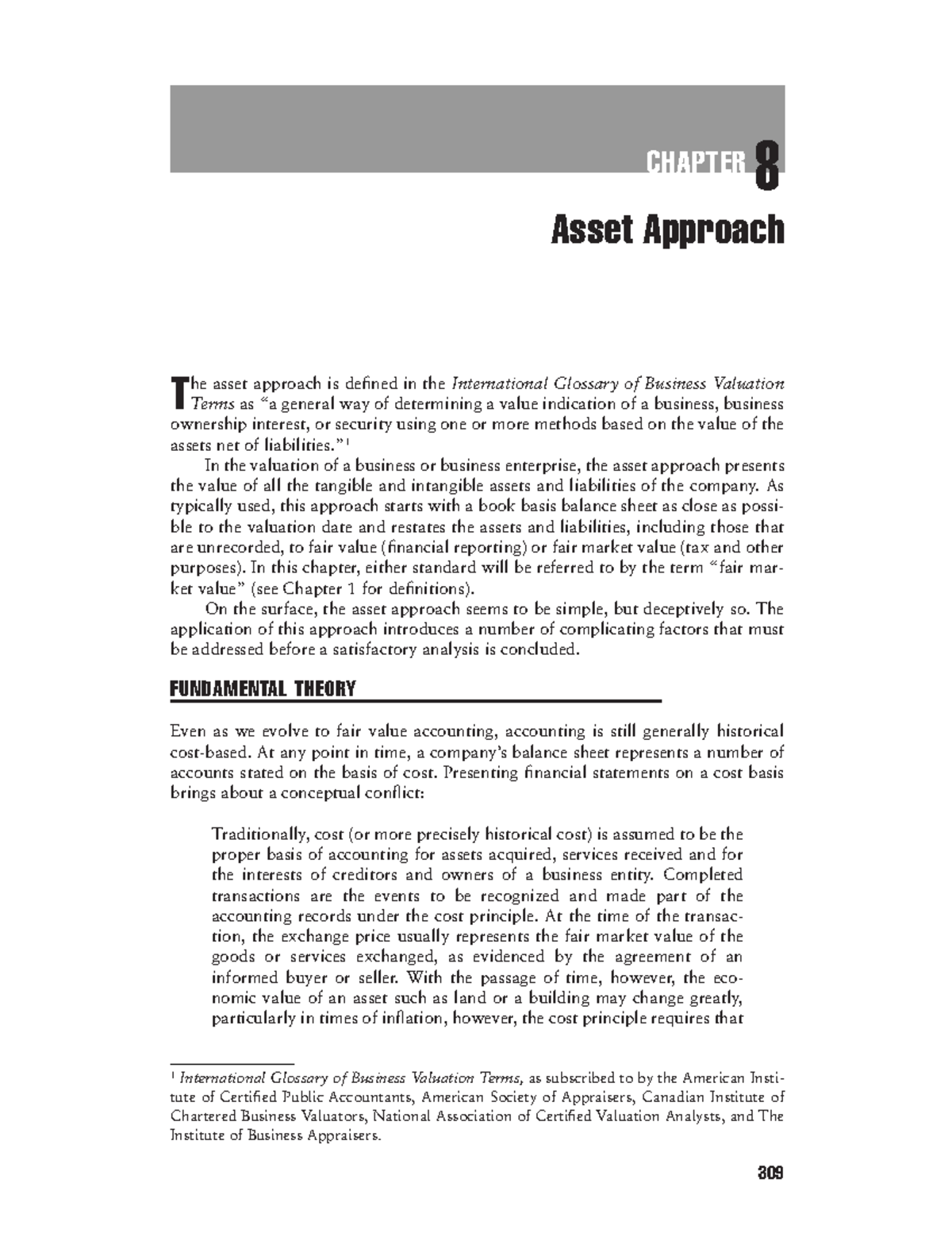 CHAPTER 8 Asset Approach: Understanding Business Valuation Methods ...