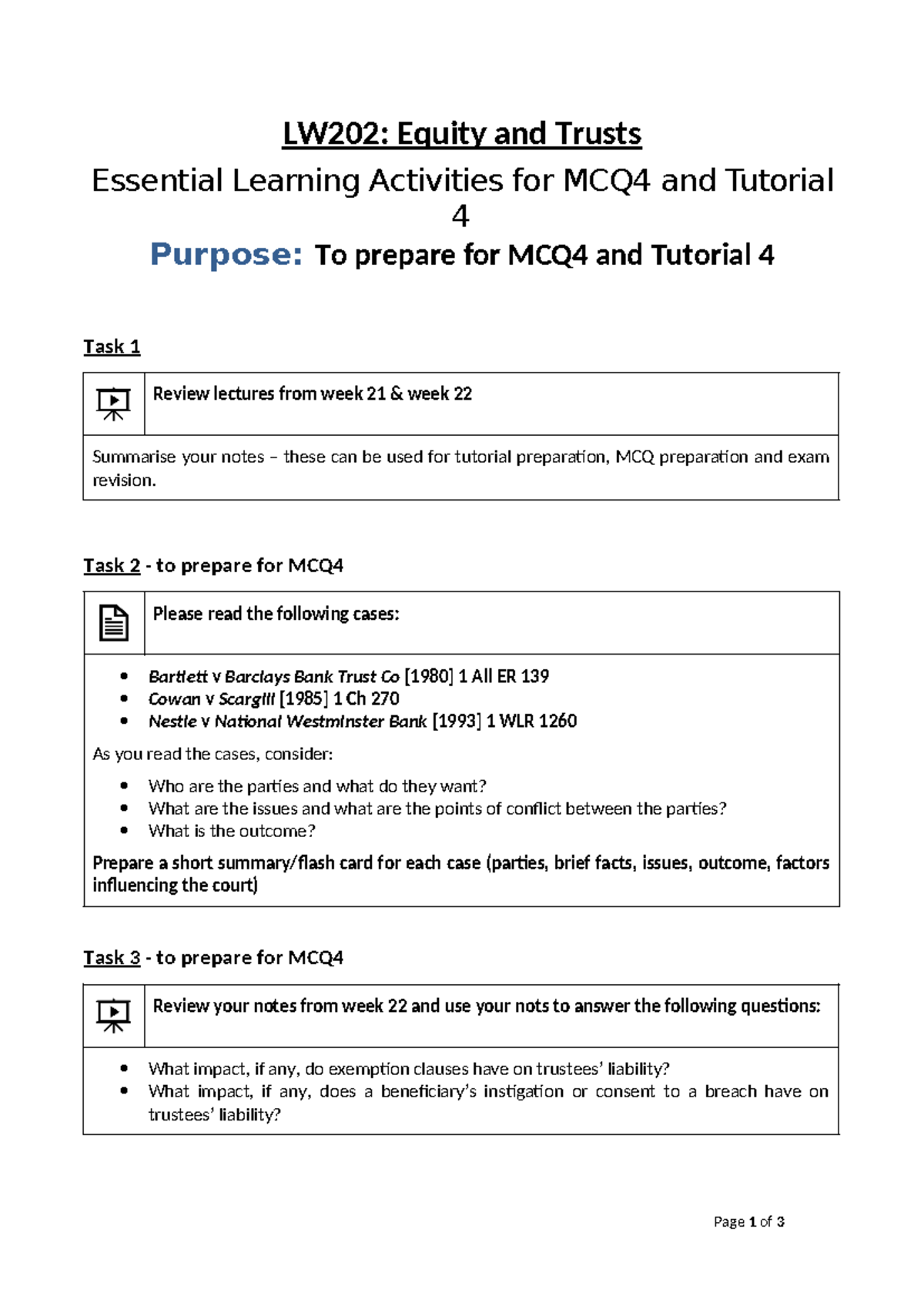 Moodle - 2023 LW202 Learning activities document - MCQ4 Tutorial 4-2 ...