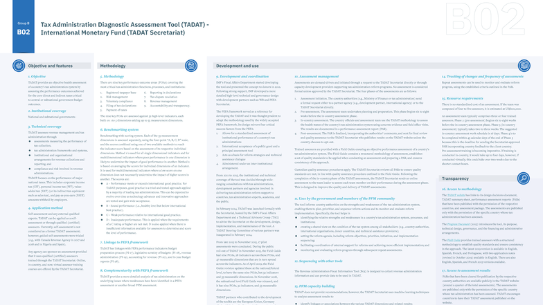 B02 Tax Administration Diagnostic Assessment Tool (TADAT) Overview and ...