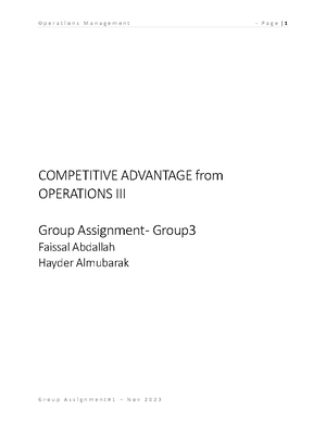 Operations Strategy chapters 1 and 2 - 11 C H A P T E R O U T L I N E 1 ...