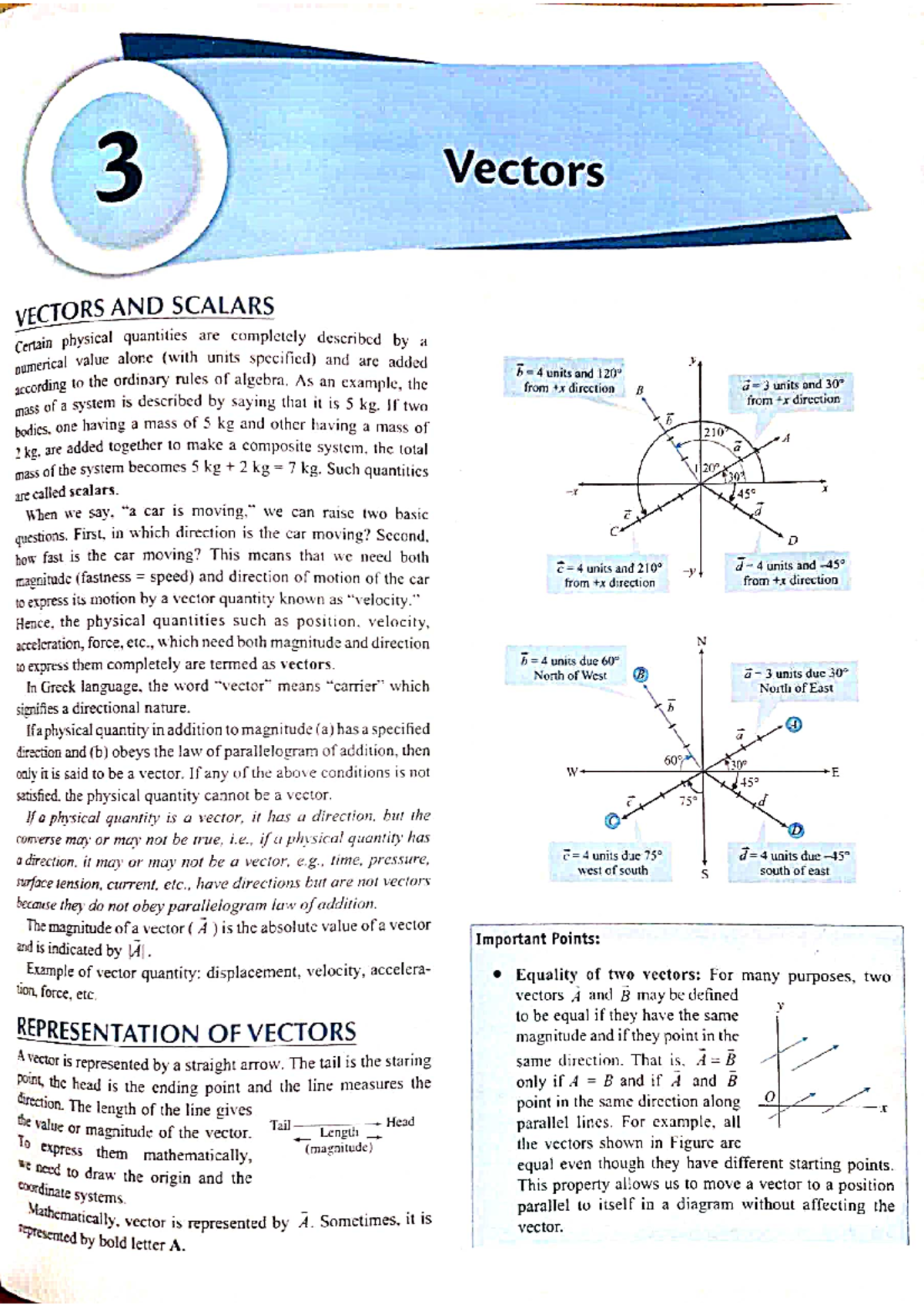 Vectors: Understanding Scalars and Vector Addition in Mechanics (BM ...