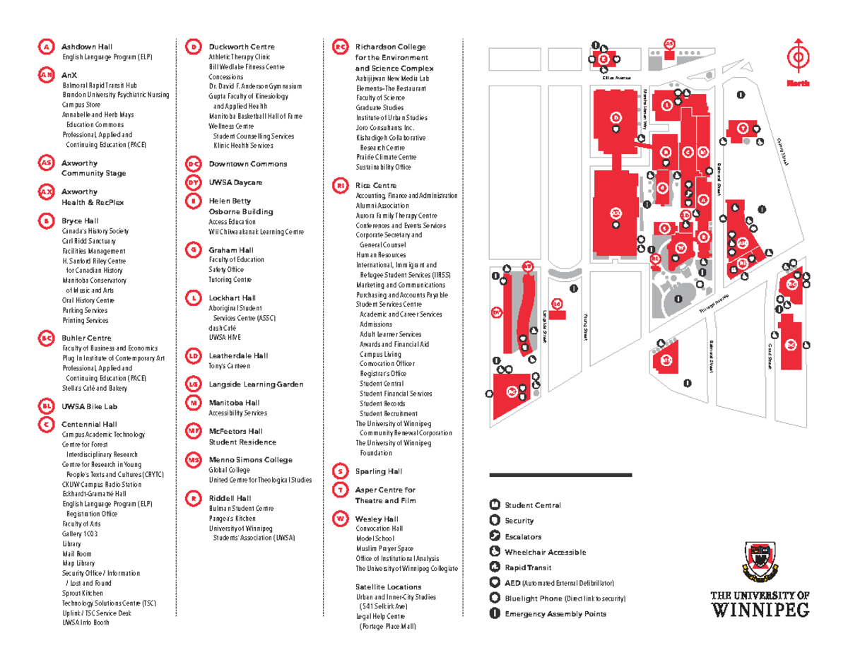Campus Map of The University of Winnipeg (UWinnipeg) - Studocu