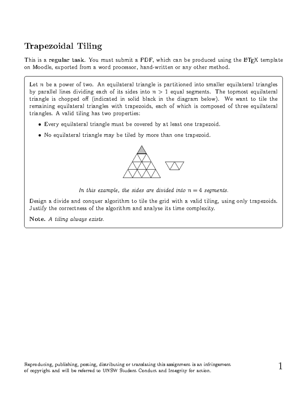 COMP3121 9101-3 - Trapezoidal Tiling Algorithm Design and Analysis ...
