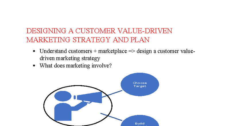 Designing a Customer Value-Driven Marketing Strategy - Studocu