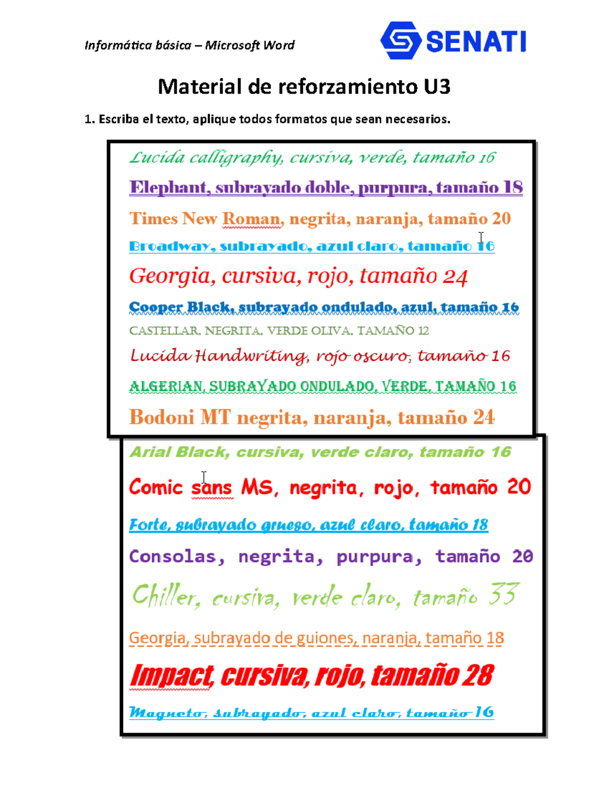 SINU-151 Unidad 03 Material de Reforzamiento y Formatos - Studocu