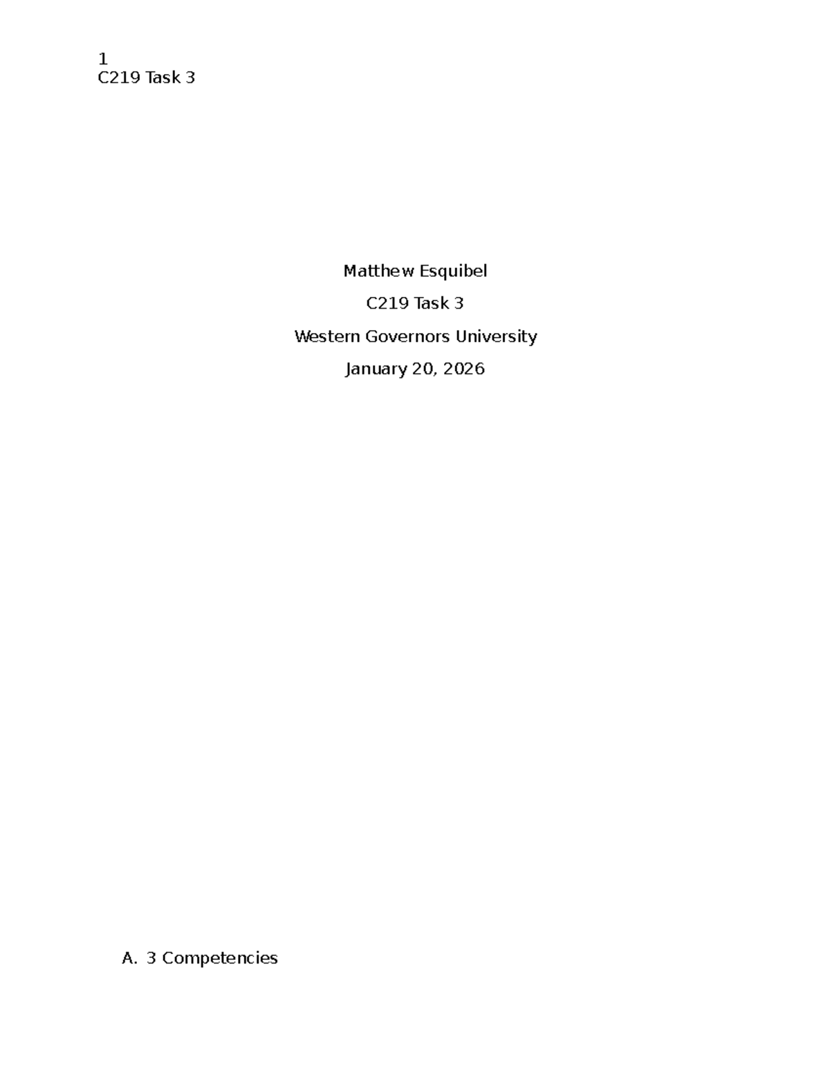 C219 Task 3 - MBA Healthcare Administration Capstone Insights - Studocu
