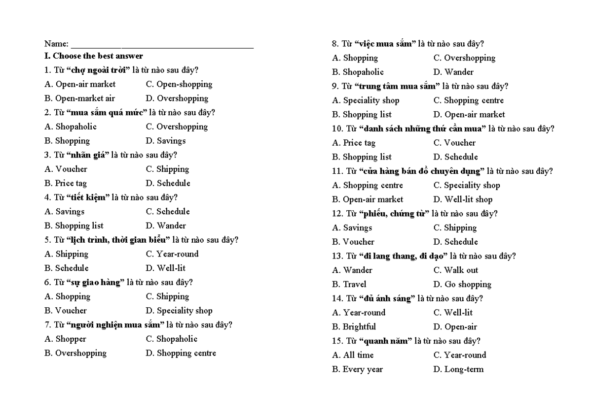 Review Vocabulary Unit 8 Grade 8 Lesson 2 - Practice Quiz - Studocu