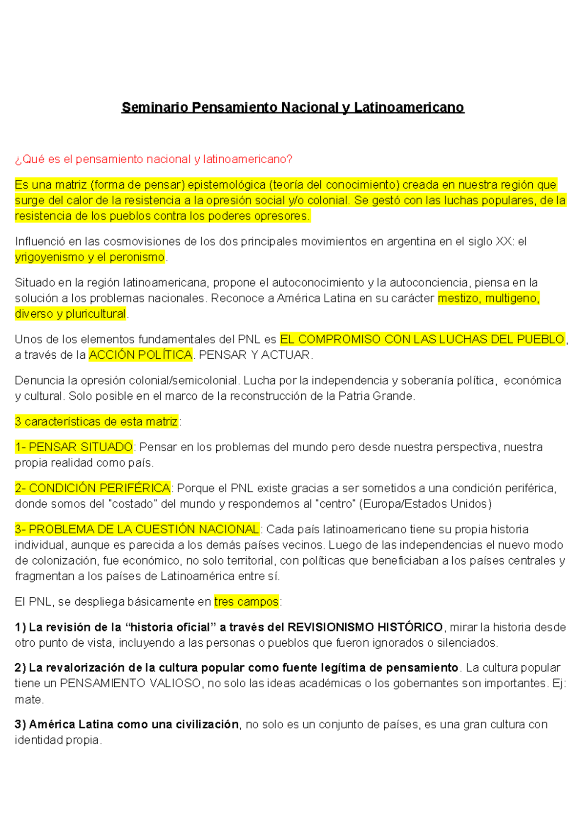 Final PNyL: Pensamiento Nacional y Latinoamericano en Contexto ...