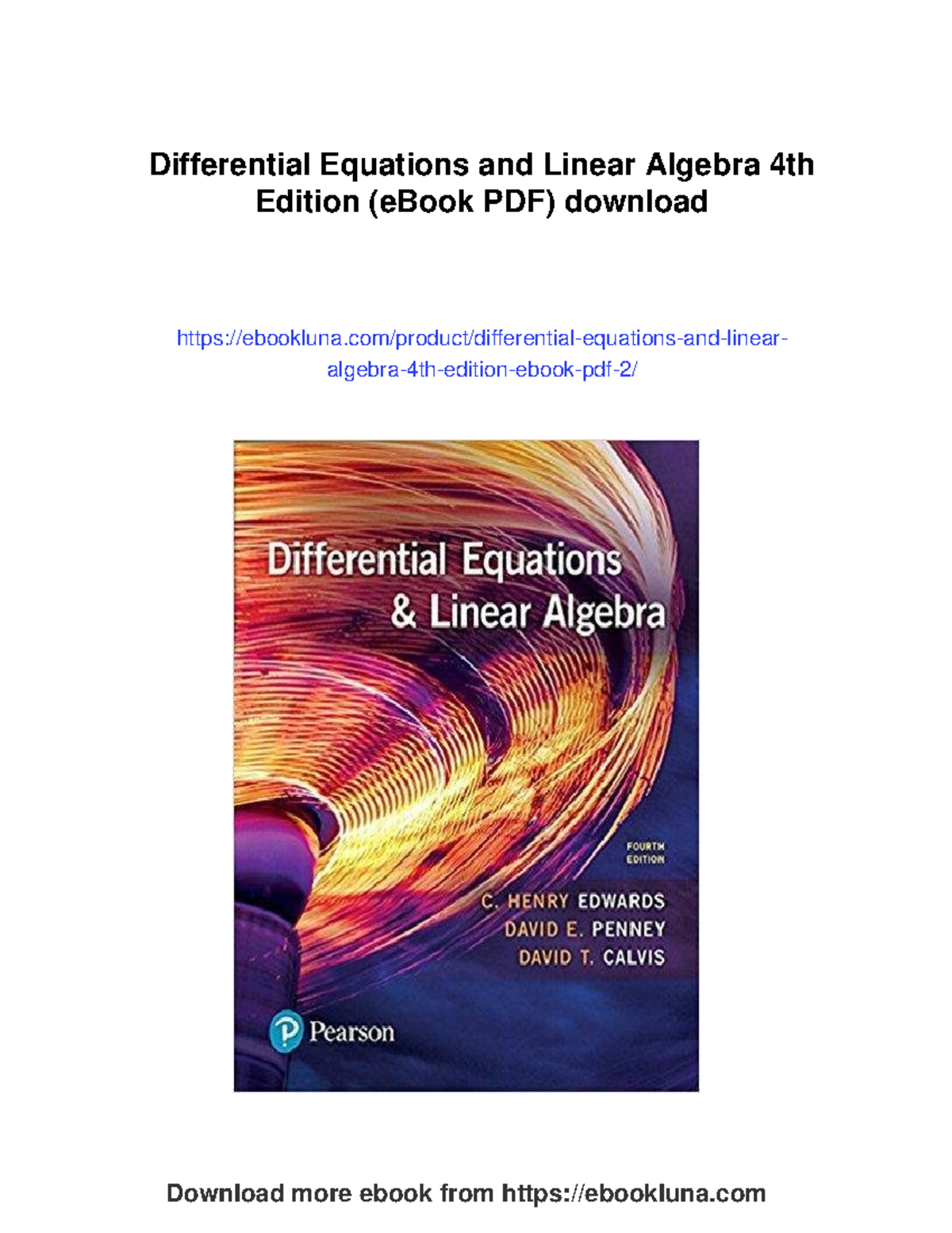 Differential Equations and Linear Algebra 4th Edition: Major Updates ...