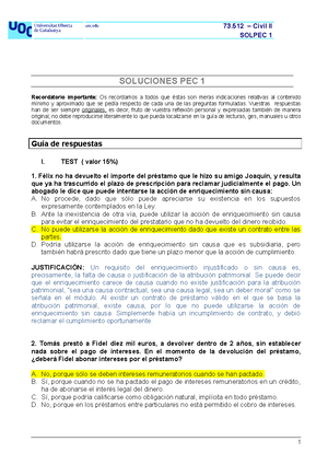 73 - PEC 2-SOLUCIÓN - 7 3 – DERECHO CIVIL II Semestre Septiembre 2024 ...