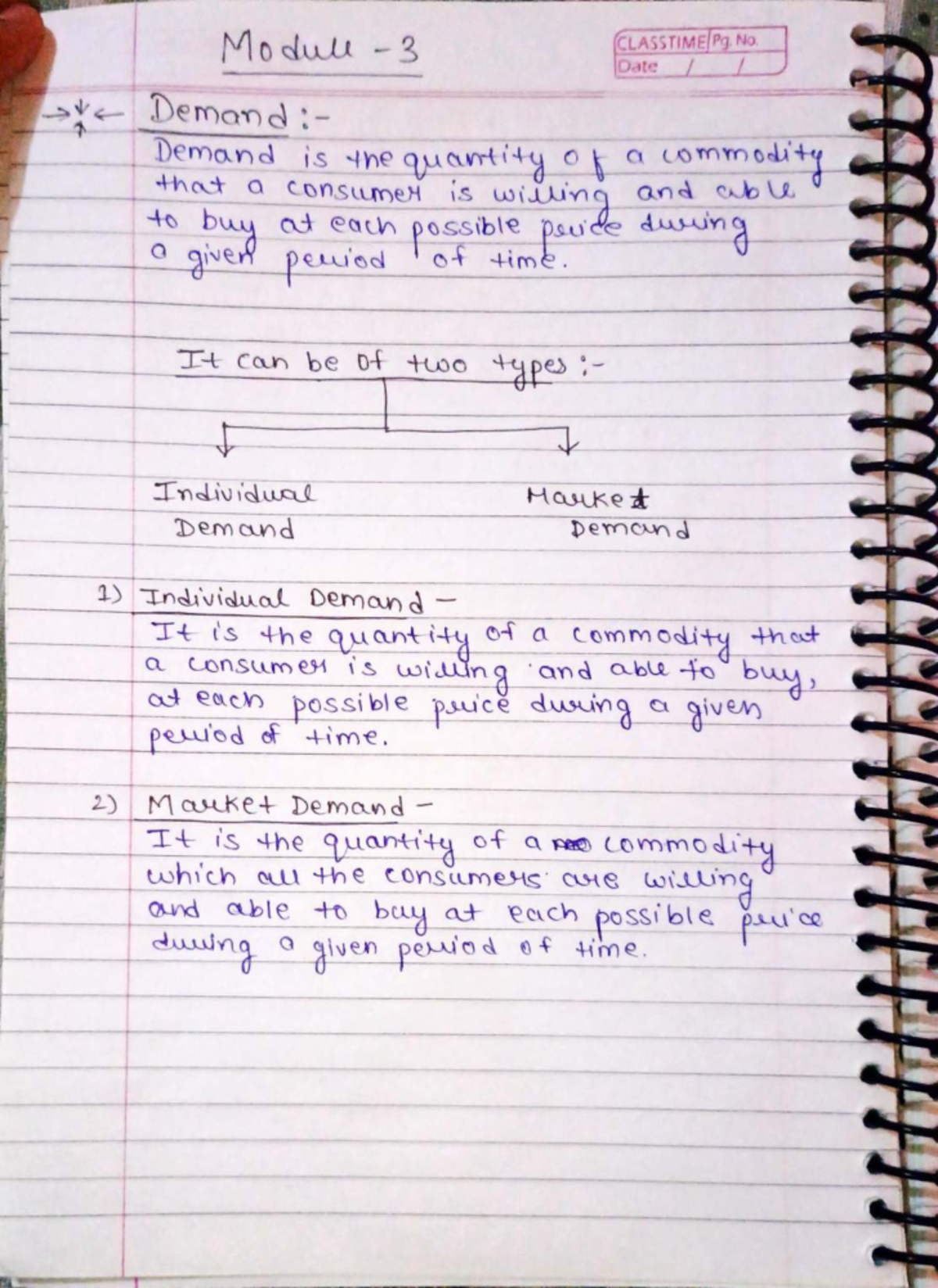 Eco Module 3 Notes: Understanding Demand and Its Influencing Factors ...