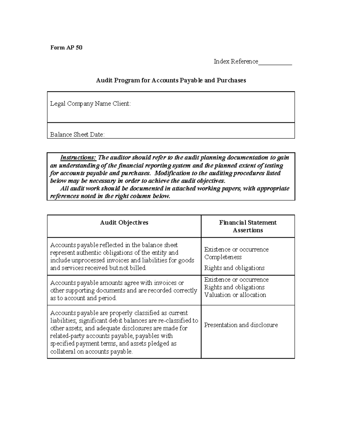 Accounts Payable Audit Program Overview: Procedures & Guidelines - Studocu