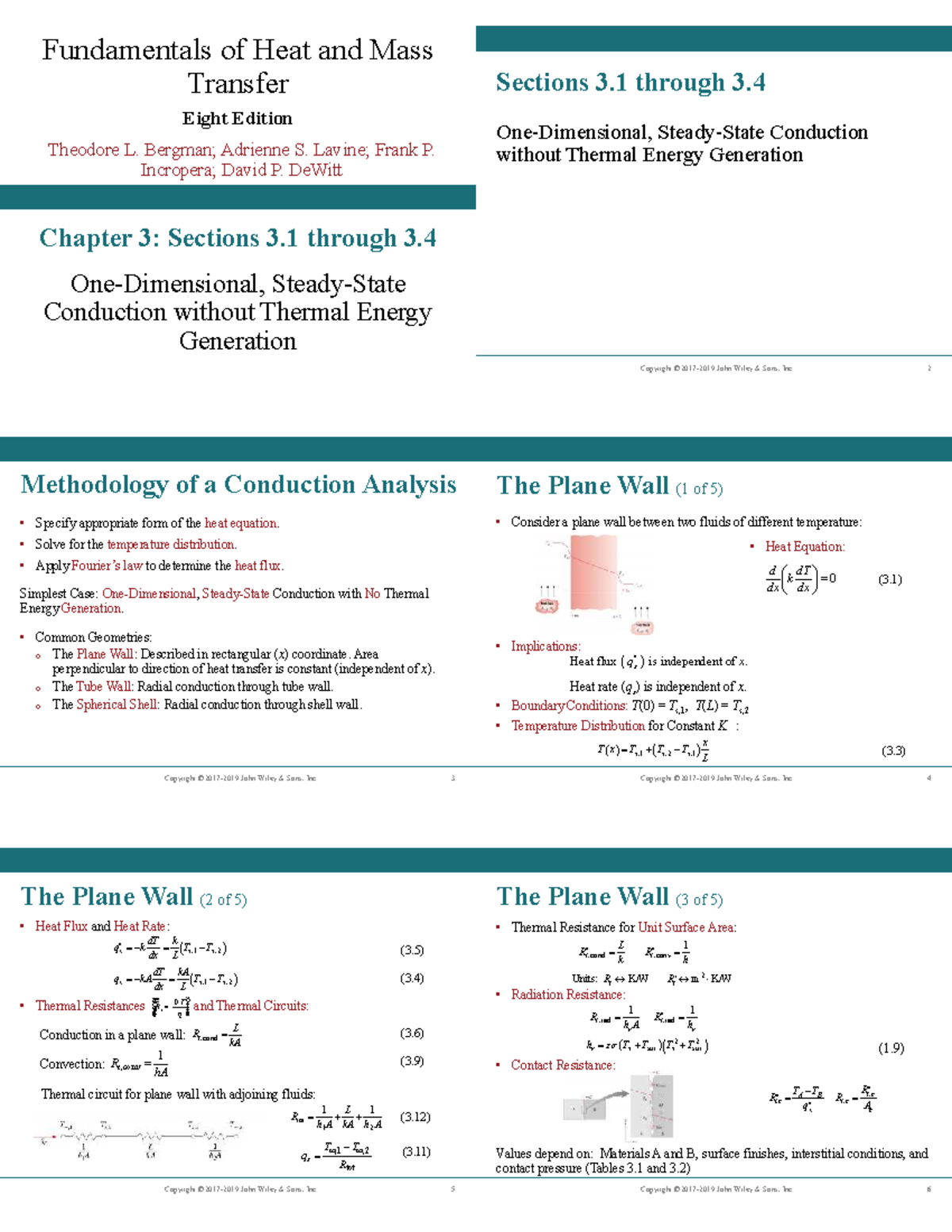 8e3A Chapter 3: Conduction Analysis without Thermal Energy Generation ...