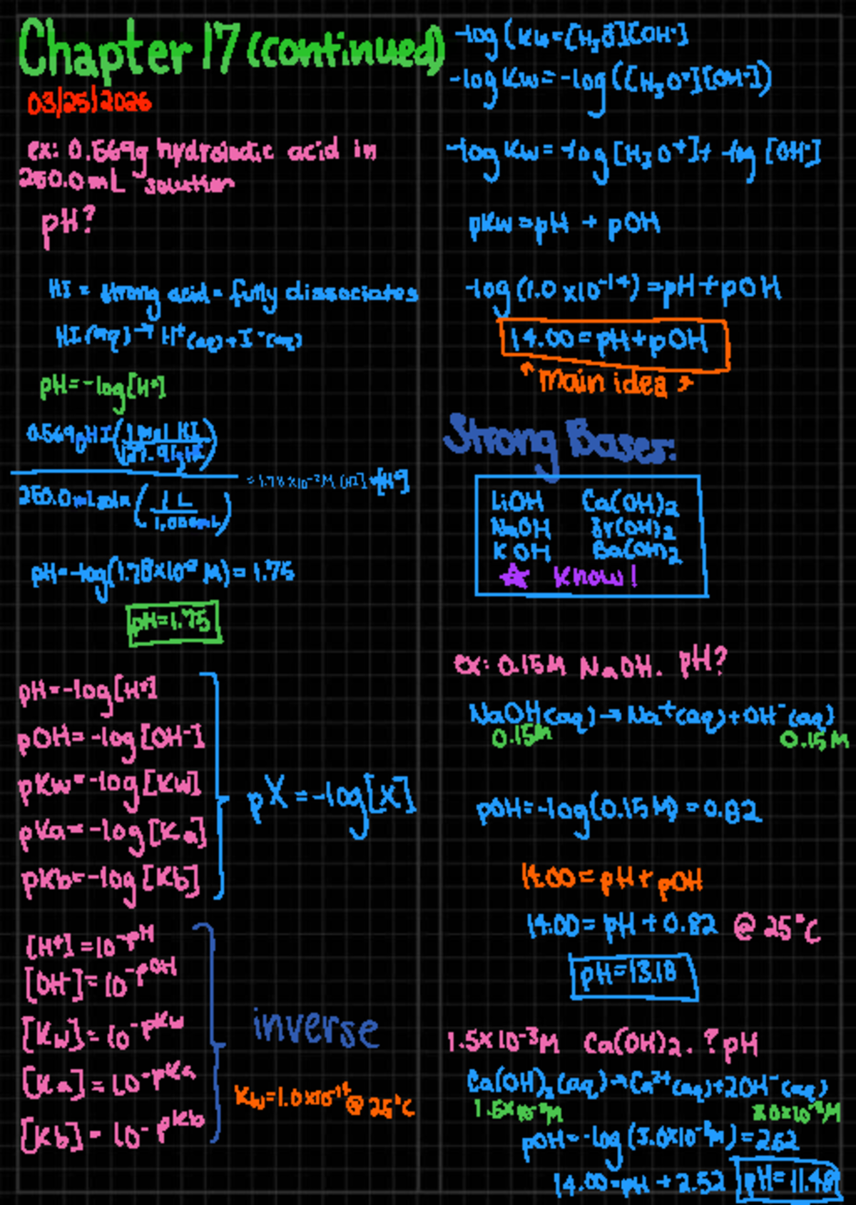 Gen Chem 2 Exam 2: Chapter 17 Continued - Acid-Base Concepts - Studocu